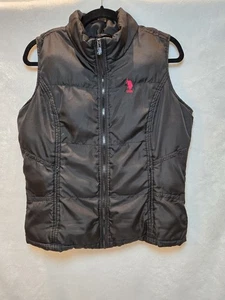 U.S. Polo Assn. Gilet imbottito donna nero taglia grande full zip senza maniche - Foto 1 di 7