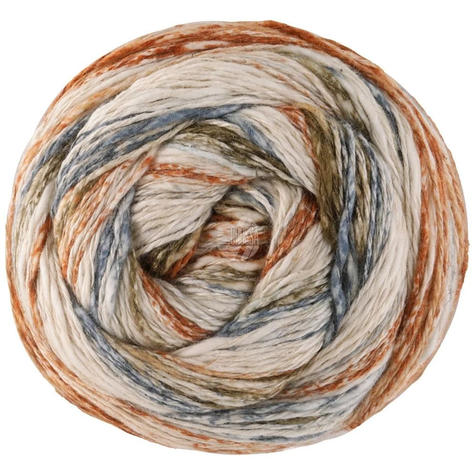 Wolle Kreativ! Lana Grossa - Gomitolo Hippie 3038 blaugrau umbra nougat rosa - Bild 1 von 1