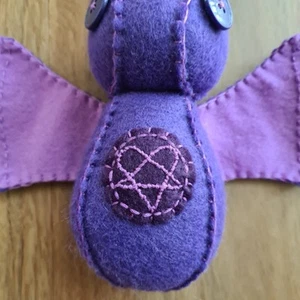 HIM H.I.M Heartagram Custom Bat Felt Plush - Picture 1 of 6