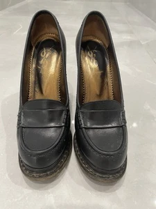 YVES SAINT LAURENT TACCO ALTO IN PELLE NERO TAGLIA EU38 US8 - Foto 1 di 13