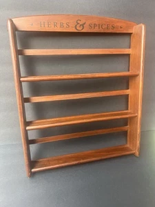 Vintage McCormick Kräuter und Gewürze Holz Gewürzregal 3 Ebenen Aufbewahrungsregale - Bild 1 von 5