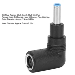 2x Angled Power Connector Charger Adapter 7.4x5.0mm To 4.5x3.0mm W/Pin For CB - Afbeelding 1 van 17