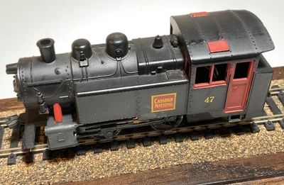 Vintage Lima Italy HO Canadian National 47 0-4-0 Locomotive Black Loose Tested - Image 1 of 4