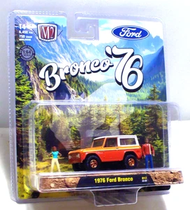 M2 Machines Orange Chase 1976 Ford Bronco 1:64 pressofuso 1/750 - Foto 1 di 3