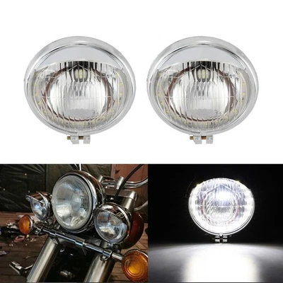 2Pcs Spot Passing Light  Lamp For Honda Shadow VT VT1100 VT750 VT600 VF750 Magna - Image 1 of 4