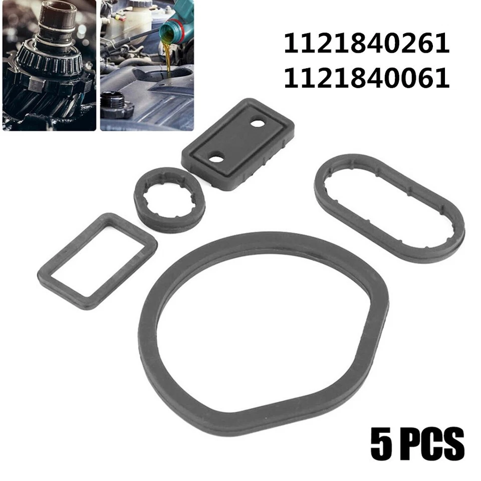 5Pcs Oil Filter Housing Seal Kit For Mercedes Benz W203 W208 W209 1121840261 - Image 1 of 4