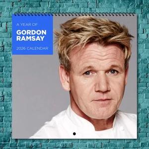 Gordon Ramsay 2026 Calendario da Parete, 12 Mesi Celebrità Fan Regalo - Foto 1 di 4
