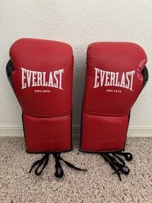 Guantes de entrenamiento Everlast Boxing Powerlock OG 2025 16 OZ cuero rojo negro Foto 1 de 4