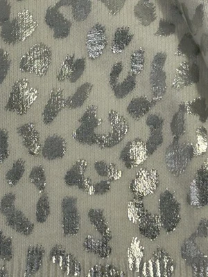 Boston Proper Sweater Womens Size S ~ Silver Leopard Print GREAT 4 HOLIDAYS!! - Image 1 of 4