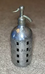 Imperial Soda Seltzer Bottle Metal Jacket Soda Negri Argentina VTG 1930’s - Picture 1 of 15