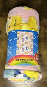 NEW CARE BEARS COTTON CLOUDS - SUPER PLUSH THROW BLANKET 46"X60' KOHLS - Picture 1 of 5