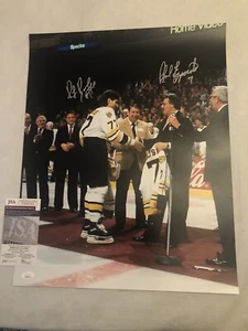 JSA Ray Bourque Phil Esposito Bruins Jersey Retirement Signed 16x20 Photo 261 - Picture 1 of 3