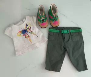 American Girl Lea RAINFOREST HIKE OUTFIT pants tee watch boots belt - Picture 1 of 10