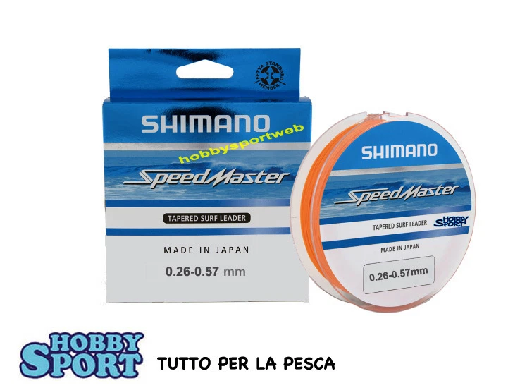 FILO SPEEDMASTER SHIMANO TAPERED  SURFCASTING CONICO 0,26/0,57mm new pack 10 PZ - Immagine 1 di 1