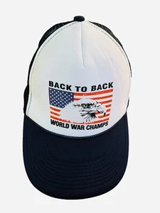 Sombrero Militar De Colección Camionero de Estados Unidos SnapBack Malla Espalda Gorra Campeón de la Guerra Mundial - Imagen 1 de 8