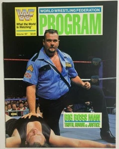 Revista Programa de Lucha Libre WWF 1990 187 BIG BOSS MAN wwe CATÁLOGO DE MERCANCÍAS - Imagen 1 de 3