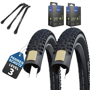 2 x Schwalbe Reifen Rapid Rob 26 x 2,25 (57-559) + Schlauch wahl + Reifenheber - Bild 1 von 25