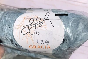 GGH Garn Grobhandel Hamburg "Gracia" Yarn Italy Teal w/black 50gm Lot of 2 - Picture 1 of 5