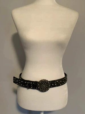 Cinturón Express Mujer Marrón Oscuro Con Acentos Metálicos Talla M Foto 1 de 4