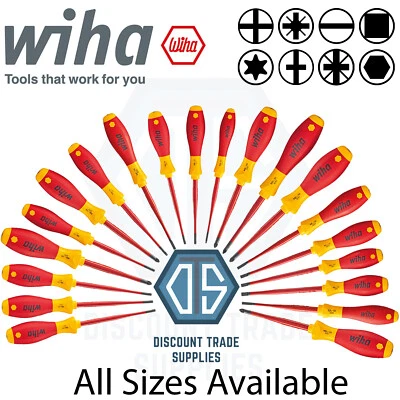 WIHA Screwdriver VDE SlimFix PH POZI SLOTTED Tamper Resistant TORX HEX All Sizes - Image 1 of 3