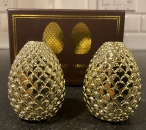 Neu im Karton West Ulme Gold Tannenzapfen Salz & Pfefferstreuer - Bild 1 von 5