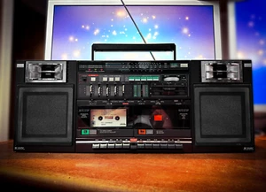 SANSUI CP-55W 🌈RaRe🌈 Boombox casete doble estéreo vintage - Imagen 1 de 5