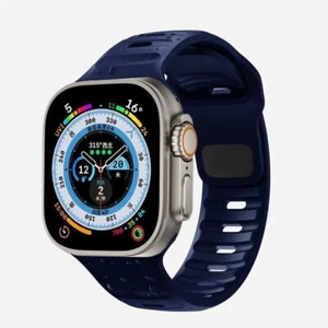 For Apple Watch Series Ultra 2 10 9 8 7 6 iWatch 49mm Silicone Sport Band Strap - Picture 1 of 47
