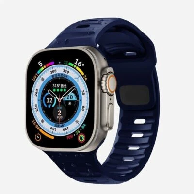 Correa deportiva de silicona de 49 mm para Apple Watch Series Ultra 3 11 10 9 8 7 iWatch Foto 1 de 4