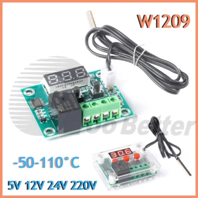 W1209 Digital Thermostat Sensor Temperature Control Switch Module 5 12 24 220V - Image 1 of 4