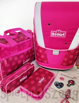 Scout Schulranzen Set Ultra Pink Daisy 4tlg. Ranzen Mädchen Rucksack Rosa Pink - Bild 1 von 4