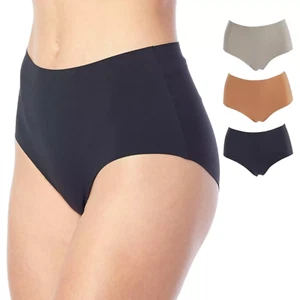 Rhonda Shear 3-pack High-Waisted Leisure Briefs, Black/Beige/ Gray, 1X - Picture 1 of 1