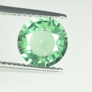 1.36 ct  GOOD LUSTROUS  MOZAMBIQUE GREEN NATURAL TOURMALINE ROUND See VDO RD - Picture 1 of 3