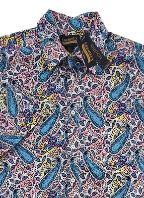 CREMIEUX 高级牛仔男式 XLT 佩斯利衬衫弹力 69 美元 — 第 1/4 张图片