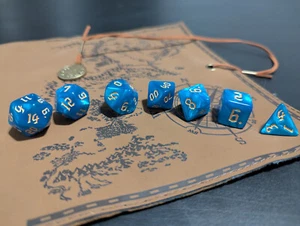 ✨ Crystalline Waters 7 Dice Set Poly RPG DnD Dungeons Dragons Pathfinder d20 ✨ - Picture 1 of 5
