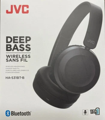 JVC - HAS31BTB - Foldable Wireless On-ear Headphones - Carbon Black - Image 1 of 3