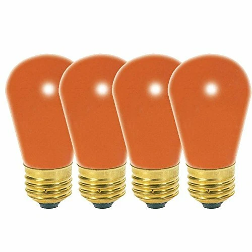 Satco S3964 11W 130V S14 Ceramic Orange E26 Base - 4 bulbs/PK - Image 1 of 1