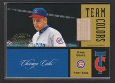 2004 DONRUSS CLASSICS TEAM COLORS BAT RELIC #30 MARK GRACE CHICAGO CUBS SP #/50