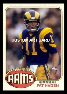 Pat Haden Los Angeles Rams 1976 Style Custom Football Art Card - Picture 1 of 2