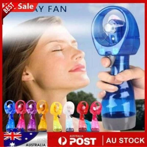 Handheld Portable Water Spray Fan Mist Cooler with Soft Blades -White/Pink/Yell - Picture 1 of 20