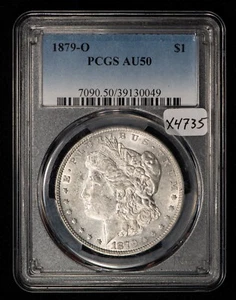1879-O $1 Morgan Silver Dollar - PCGS AU 50 - SKU-X4735 - Picture 1 of 2