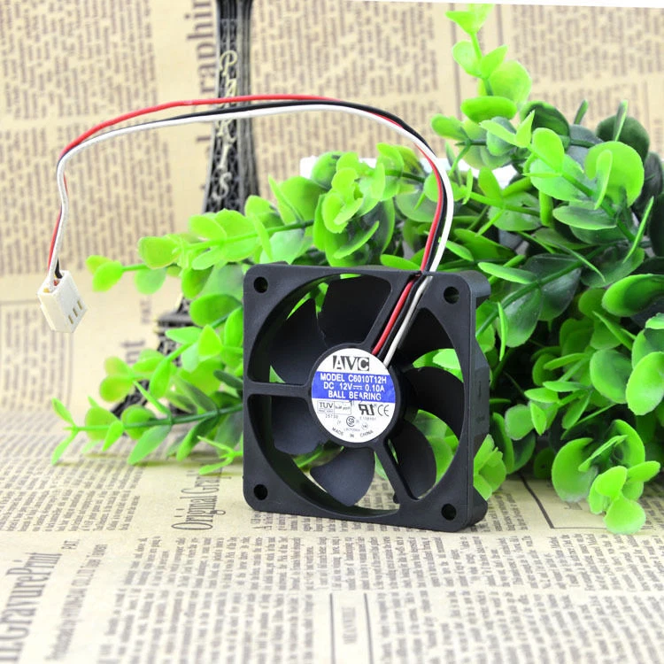 AVC C6010T12H DC12V 0.1A 6010 6cm 60mm 60x60x10mm 3Pin CPU Cooling Fan - Image 1 of 1