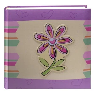 Oto Albums 200pocket 3d Striped Flower Applique Cover Photo Album 4 By 6inch 9.5 - Picture 1 of 1