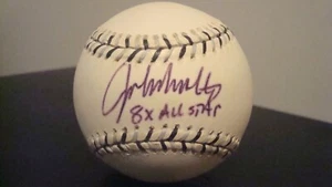 John Smoltz AUTOGRAPHED OFFICIAL MAJOR LEAGUE BASEBALL 2003 A.S. GAME 8X A.S JSA - Picture 1 of 3