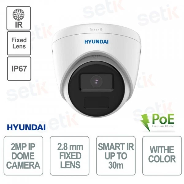 HYU-1091 - HYUNDAI TELECAMERA VIDEOSORVEGLIANZA Dome IP da esterno da 2MP  - Immagine 1 di 1