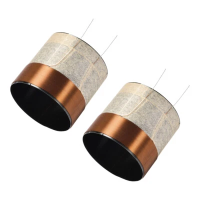 UXCELL 2pcs 51.5mm 2" Woofer Voice Coil 2 Layers Round Copper Wire for Bass Speaker