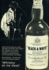 Black &amp; White -- Whsky at its best -- S/W  -- Werbung von 1968 --