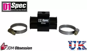 D1 ESPEC MEDIDOR DE TEMPERATURA DEL AGUA JUNTA TUBO SENSOR ADAPTADOR 30mm NEGRO JDM RACING - Imagen 1 de 1