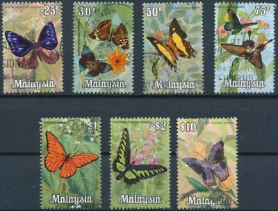 Mariposas: 7 valores - Malasia 1970 - F H - SG 64/9 y 71 Foto 1 de 3