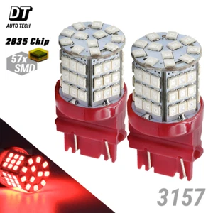 Syneticusa 3157 LED Red Brake Light Tail Stop Parking Hi Power 50w Tail Bulbs - Picture 1 of 9