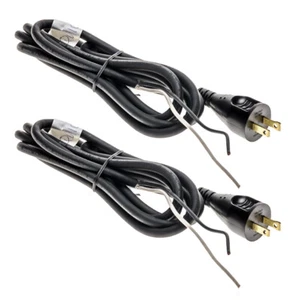 Paquete de 2 cables de alimentación DeWalt DW130/DW411/DW303M 8'/18 Ga./2 cables - 330072-98-2PK - Imagen 1 de 3